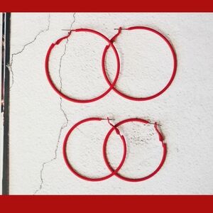 2 Pairs Of Hoop Earrings